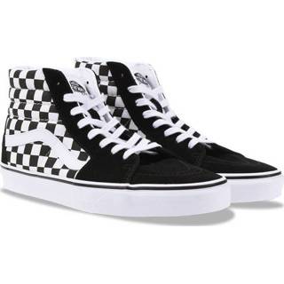 👉 Unisex zwart mannen Vans Sk8-Hi Checkerboard Heren