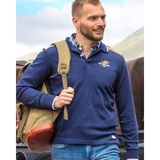 👉 New Zealand Auckland Polo Renwick Lange Mouw Navy Blauw (21BN202 - 281)