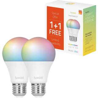 👉 Ledlamp male Hombli Smart Bulb RGB + CCT 9W E27 Promo Pack 8719323917118