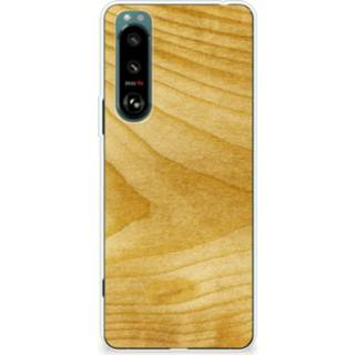 👉 Bumper hoesje hout Sony Xperia 5III Licht 8720632409829