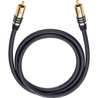 👉 Oehlbach NF Sub Cinch Audio Aansluitkabel [1x Cinch-stekker - 1x Cinch-stekker] 5.00 m Zwart Vergulde steekcontacten