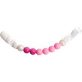 👉 Lollipop siliconen antraciet roze wit Lollipops & More fopspeenclip Cuberdon wit/roze 2952349926689