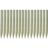 👉 Schuttingpaal hout VidaXL Schuttingpalen met punt 16 st 100 cm geïmpregneerd - 8718475501190