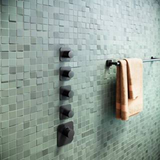 👉 Thermostaat zwart Hotbath Gal GLF014EXTBL afbouwdeel - highflow met 4 stopkranen Mat 8720512331790