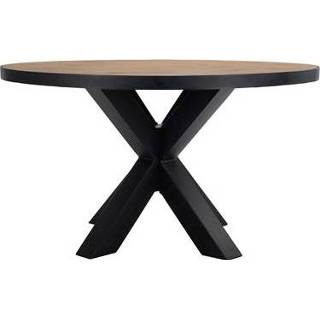 👉 Eettafel hout dustrieel bruin MOOS Dez � 130 cm