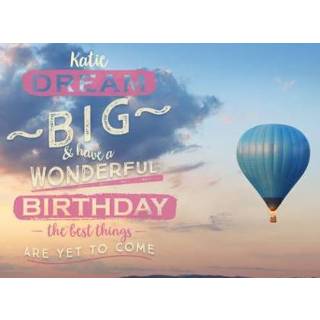 👉 Verjaardagskaart luchtballon Greetz | met naam