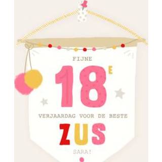👉 Verjaardagskaart zusje Greetz | zus 18 jaar met naam