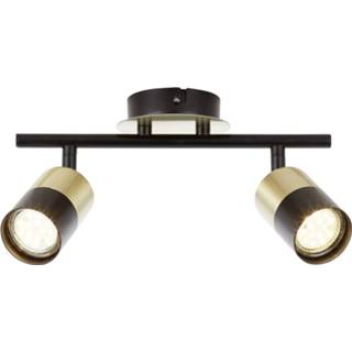 👉 Brilliant Maribel 81013/78 Plafondspot GU10 7 W Messing (geborsteld), Zwart