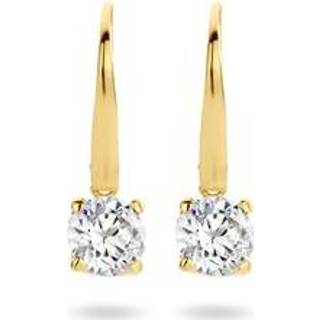 👉 Oorhanger active Schitterende 14K Geelgouden Oorhangers met Zirkonia