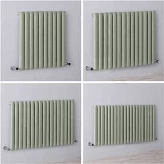 Design radiatoren staal modern revive salie groen Designradiator Horizontaal Saliegroen | Kies de Breedte 5051752964244