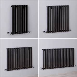 👉 Design radiatoren zwart Designradiator Elektrisch Thermostatisch Horizontaal 63,5cm met Bluetooth | Kies de Afmeting Revive 5051752509254