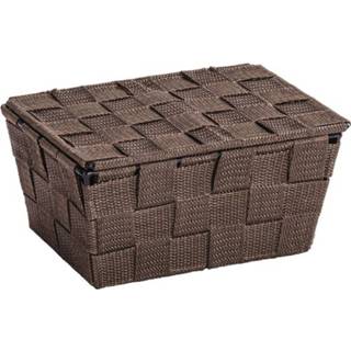 👉 Opberg mand polypropyleen antraciet Wenko opbergmand Adria 19 x 4008838422434