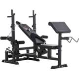 👉 Krachtstation active HOMCOM Multi Training Bank met halterrek Gewicht Bench verstelbaar 6011625823886