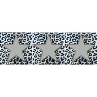 👉 Servet zilveren papieren One Size meerkleurig 60x Panterprint servetten met ster 33 x cm - Tafeldecoratie versieringen wegwerpservetten 3-laags 8720147641158