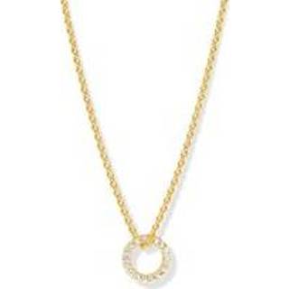 👉 Halsketting gouden diamant active Anker Collier met Opengewerkte Cirkel