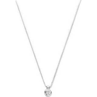 👉 Halsketting witgouden active 14K collier met zirkonia 0,6 mm 42 – 45 cm