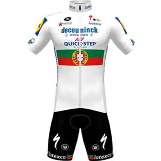 👉 Fietsshirt active DECEUNINCK QUICK-STEP Aero Portugese kampioen 2021 Set (fietsshirt + fietsbroek) 4260627186242