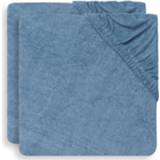 👉 Waskussenhoes blauw active Jollein Badstof 50x70 cm. 2-pack - Jeans Blue 8717329363793