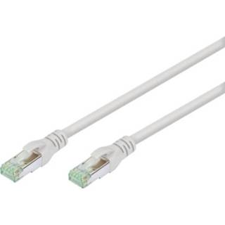 👉 Digitus DK-1844-050 RJ45 Netwerkkabel, patchkabel CAT 8.1 S/FTP 5.00 m Grijs Vlambestendig, Folie afscherming, Afscherming gevlochten, Afgeschermd,