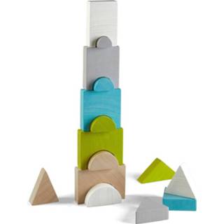 👉 Stapelblok hout One Size meerkleurig Haba stapelblokken torenstad 22 cm junior 15-delig 4010168250441