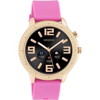 👉 Smartwatch roze One Size no color OOZOO Q00325 staal-rubber rosekleurig-raspberry 45 mm 8719929021189