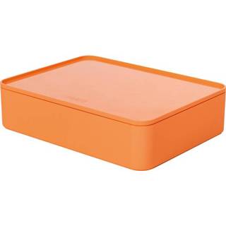 Oranje One Size Color-GeenKleur Smart-organiser Han Allison box met binnenschaal en deksel abrikoo oranje, stapelbaar 4012473111066