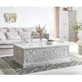 👉 Salontafel wit mannen DELIFE Colia 141x83 cm Mango 2 opbergvakken 4251487172315