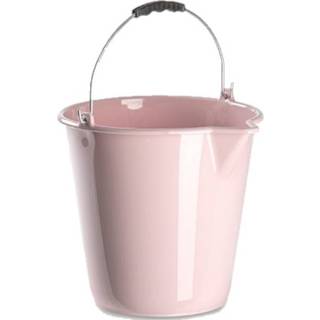 👉 Schenktuit roze kunststof emmer met oud 12 liter