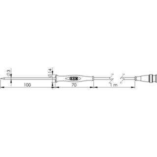 👉 Greisinger GF1T-E3-AA-BNC Insteeksensor -70 tot +250 °C Sensortype Pt1000