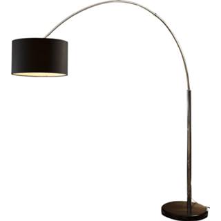 👉 Vloerlamp zwart stoffen kap Artistiq 'Kellie' 210cm hoog, kleur 4251744800135