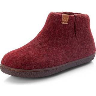 👉 Pantoffels bordeaux Wolvilten uit Nepal voor hem & haar, 42 5707302414669