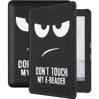 👉 Don't Touch bookcover flip hoes zwart Lunso - sleepcover Kobo Glo / HD 2.0 (6 inch) 8720572143579