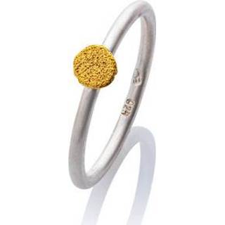 👉 Ornament zilver Ring met een van riviergoud, 52 4250028701816