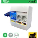 👉 Stopcontact SEP PV verdeler Suna 3000W alamat B16 met 2 montage op inbouwdoos zonnepanelen