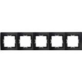 👉 Afdekraam zwart HK05 - 5-voudig, zowel verticaal als horizontaal te plaatsen, mat-zwart 4008224657983