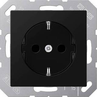 👉 Stopcontact zwart JUNG A550 mat grafiet antibacterieel nieuwe kleur 136800047546