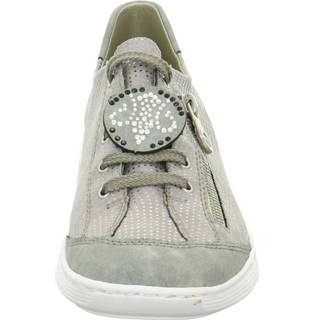 👉 Veterschoenen synthetisch grijs Rieker 4059954985716