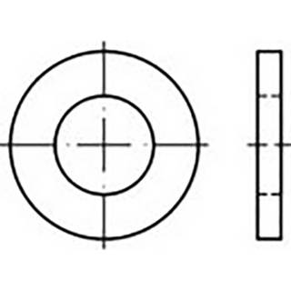 👉 Onderlegringen 26 mm 40 mm Staal 100 stuk(s) TOOLCRAFT 135754