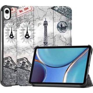 👉 Tri-Fold Series iPad Mini (2021) Smart Folio Hoesje - Eiffeltoren 5712580058788