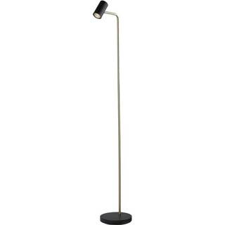 👉 Vloerlamp zwart goud Highlight Burgos 1 lichts H 134 cm 8718379041365