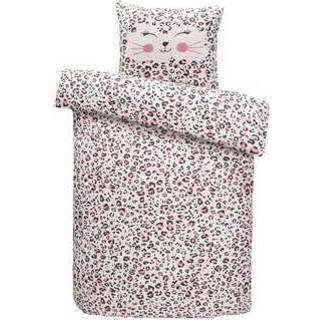 👉 Dekbedovertrek roze katoen Comfort Mikki - 120x150 cm Leen Bakker 8714901765938