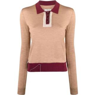 👉 Poloshirt m vrouwen bruin Knit Polo Shirt