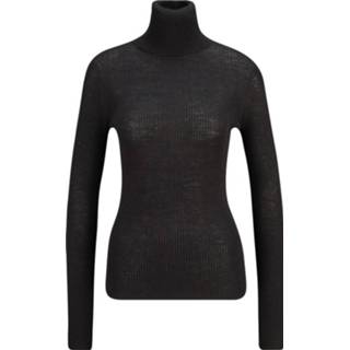 👉 L vrouwen zwart Rollkragenpullover