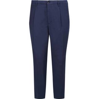 👉 Broek male blauw Mid rise straight leg trousers