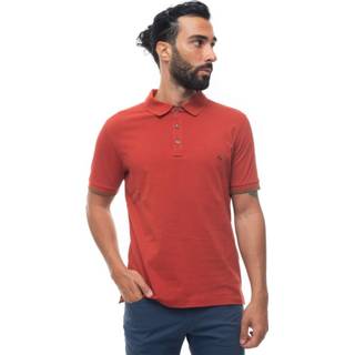 👉 Short sleeve s male oranje polo shirt