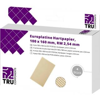 👉 Printplaat TRU COMPONENTS Hardpapier (l x b) 90 mm 50 35 µm Rastermaat 2.54 Inhoud 4 stuk(s) 4053199971619