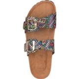 👉 Muil synthetisch multicolor vrouwen Wijdte G zwart Muiltje WENZ Zwart::Multicolor 4055707143563