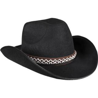 👉 Cowboy hoed polyester zwart One-Size Boland cowboyhoed junior 8712026543691