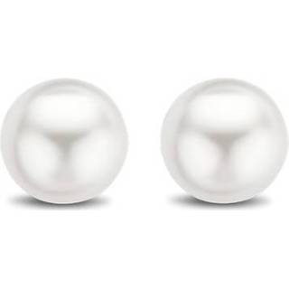 👉 Oorbel wit One Size array TI SENTO-Milano 7841PW Oorbellen Rond zilver-parel 3 mm 8717828232699