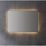 👉 Spiegel mat zwart Sanilux Decor Met Indirecte LED Verlichting 80x70 cm 8719304932840